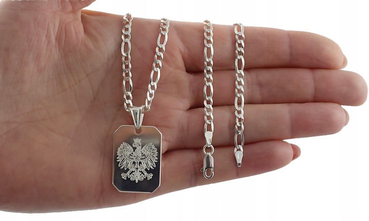 SREBRNY PEŁNY ŁAŃCUSZEK MĘSKI FIGARO NIEŚMIERTELNIK PR. 925 + GRAWER GRATIS