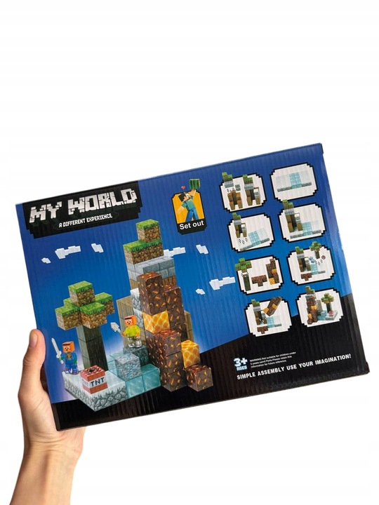 Klocki Magnetyczne 87 el. w Stylu Minecraft dla Dzieci 3+