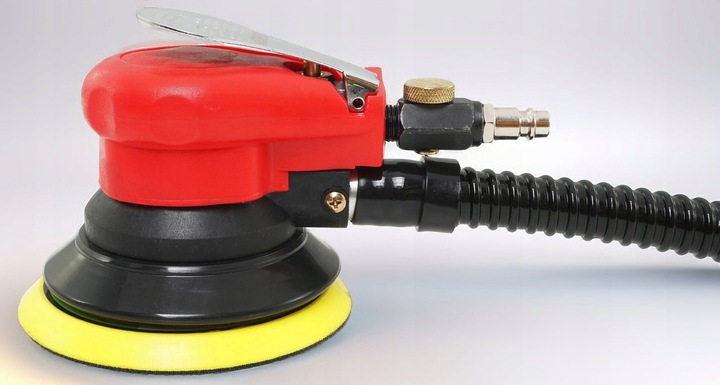 SZLIFIERKA OSCYLACYJNA PNEUMATYCZNA MIMOŚRODOWA DREWNA METALU 125mm 2,5mm