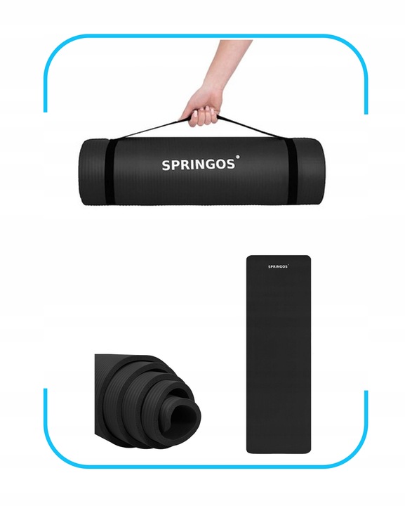 MATA DO JOGI GRUBA ANTYPOŚLIZGOWA DO ĆWICZEŃ PILATESU WYTRZYMAŁA YOGA 180cm