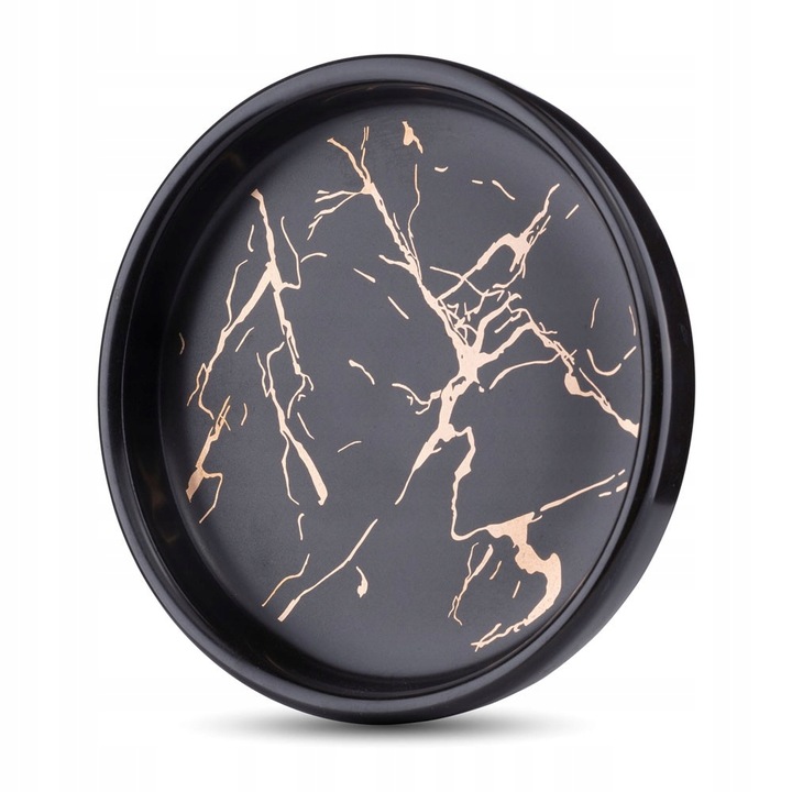 Komplet łazienkowy Sally Black Gold zestaw 3 el dozownik mydelniczka GLAM