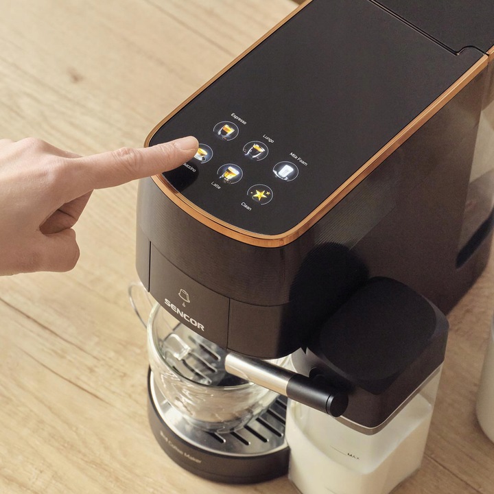 Ekspres do Kawy Kapsułkowy 3W1 Sencor SCC3000BK 1450W Nespresso Dolce Gusto