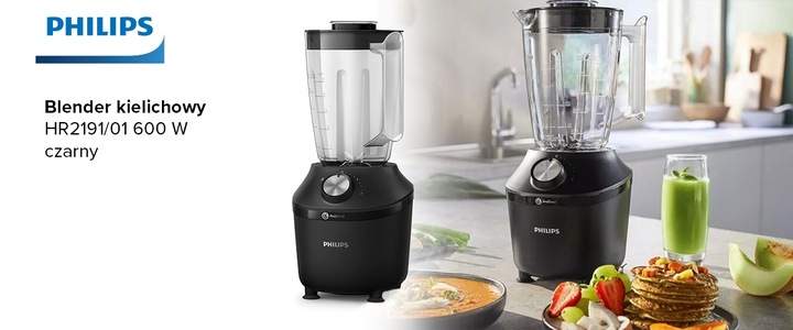Blender kielichowy Philips HR2191/01 3000 Series 600 W czarny