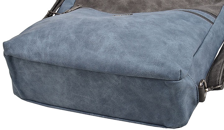 COVERI TOREBKA damska WOREK PLECAK A4 kieszonki 2 W 1 niebieski SZARY