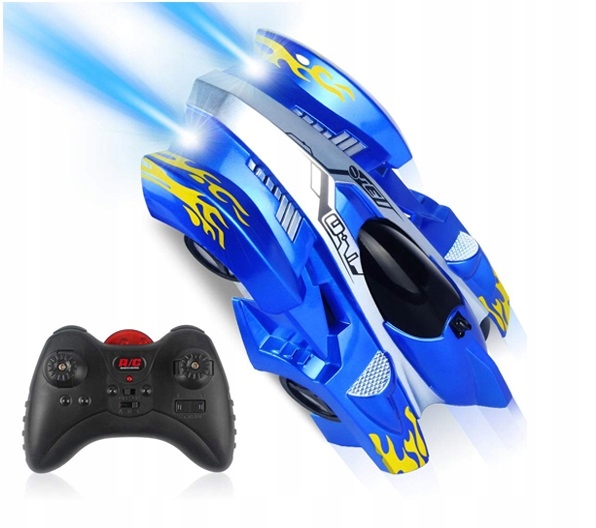 AUTO JEŻDŻĄCE PO ŚCIANIE I SUFICIE CLIMBER SAMOCHÓD NA PILOT DLA DZIECI LED