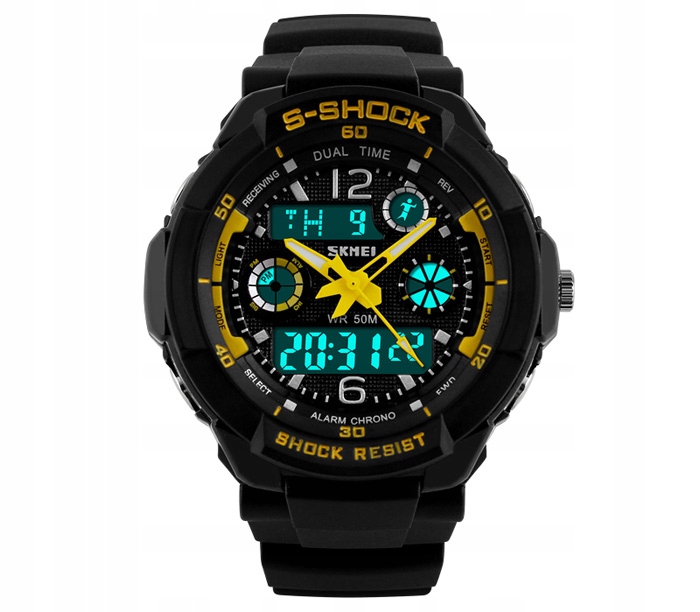 Zegarek dziecięcy SKMEI elektroniczny stoper data alarm podświetlenie
