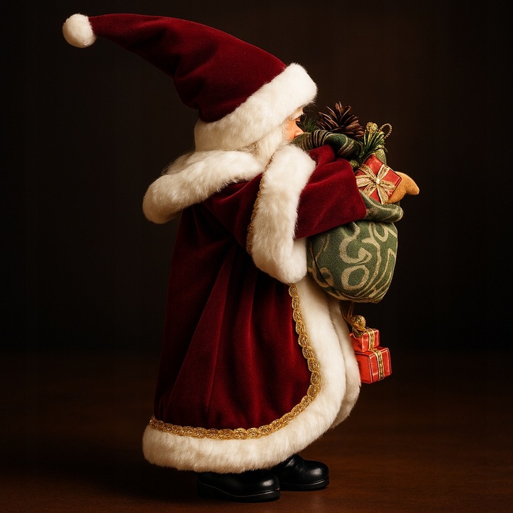 ŚPIEWAJĄCY I TAŃCZĄCY MIKOŁAJ Z PREZENTAMI DUŻY 40 CM NA BOŻE NARODZENIE