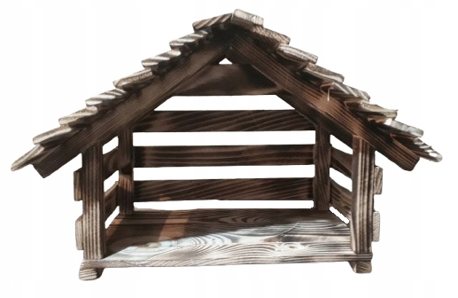 Szopka bożonarodzeniowa drewniana stajenka super solidna ręcznie wykonana