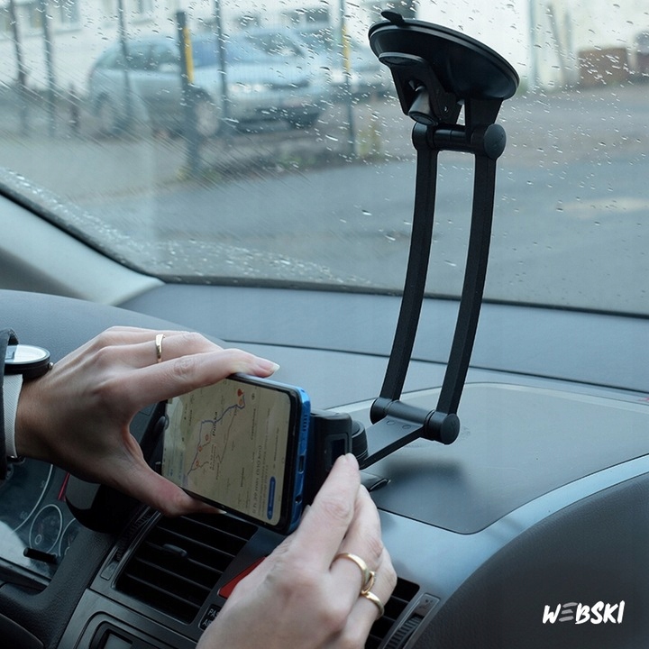 UCHWYT NA TELEFON TABLET DO SAMOCHODU SZYBA KOKPIT