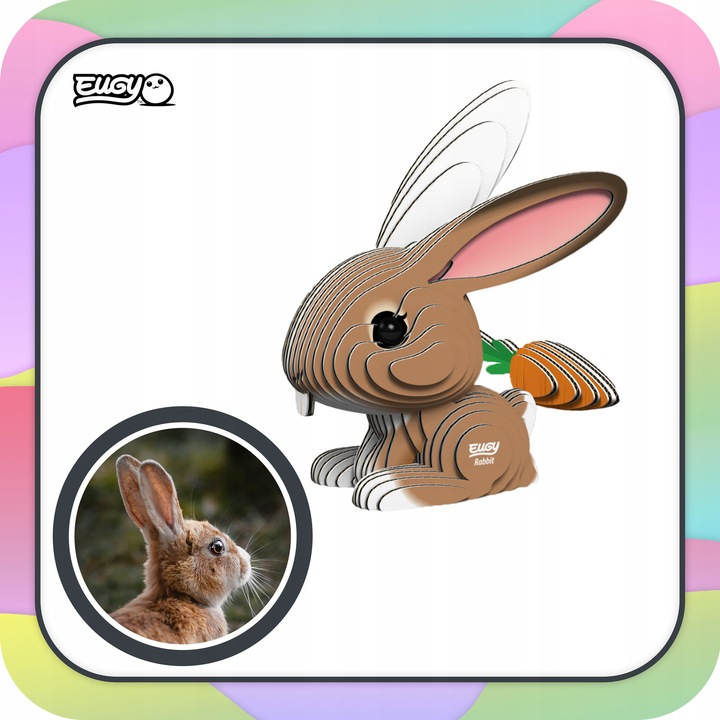 Królik Eugy. Eko Układanka Puzzle 3D