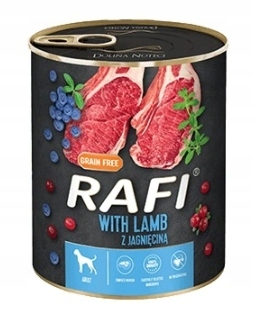 RAFI mokra karma dla psa dorosłego - mix 6 smaków - puszka 24x400g