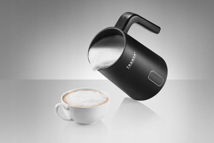 Spieniacz do mleka Podgrzewacz CZARNY 4 TRYBY 2 MIESZADŁA TRANSA 500W