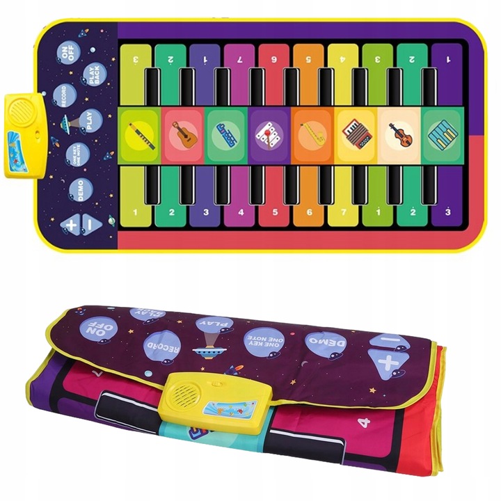 MATA DO TAŃCZENIA MUZYCZNA INTERAKTYWNA PIANINO ZRĘCZNOŚCIOWA XXL WOOPIE