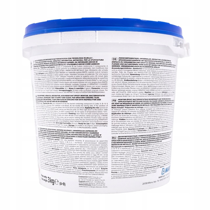 Fuga epoksydowa MAPEI KERAPOXY EASY DESIGN 3kg - kolor 103 księżycowy biały