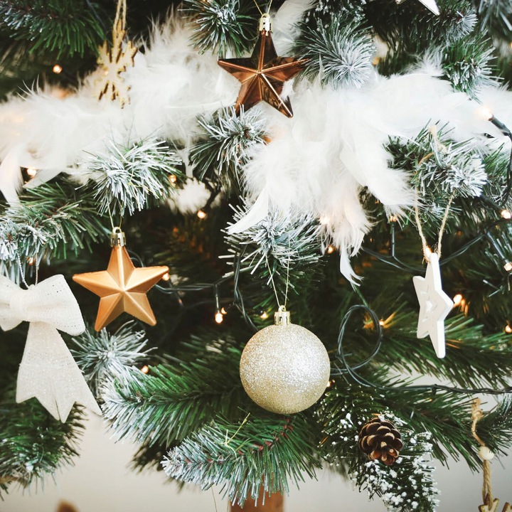 Bombki choinkowe plastikowe na choinkę brązowe różne rozmiary 26 sztuk