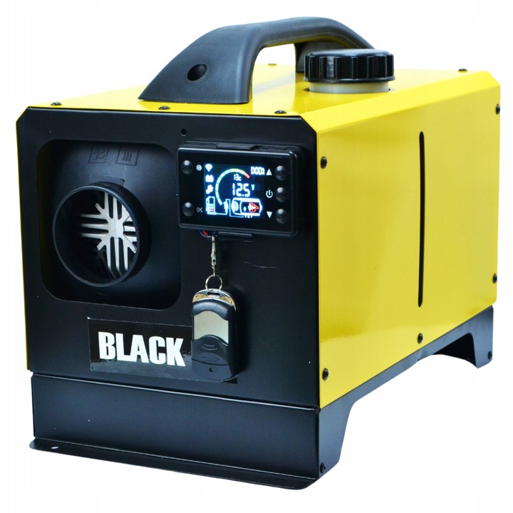 NAGRZEWNICA SPALINOWA OLEJOWA OGRZEWANIE WEBASTO olej 8KW 12V 230V Black