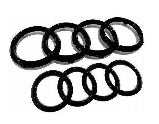 Emblematy Audi Czarne komplet A3, A4 B7, B8, A5 Coupe, A6