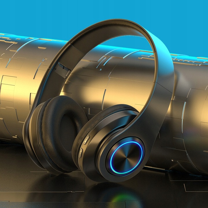 SŁUCHAWKI BEZPRZEWODOWE NAUSZNE BLUETOOTH 5.0 Z MIKROFONEM RGB DLA DZIECKA