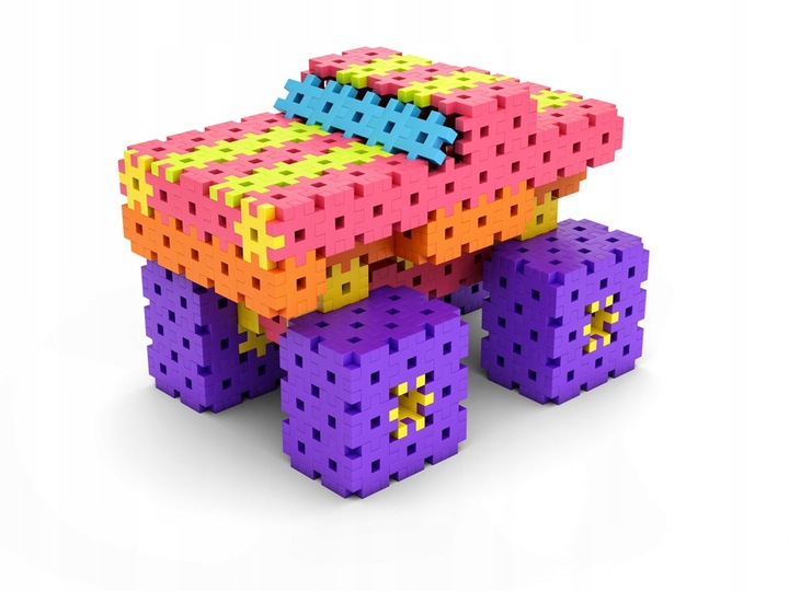 KLOCKI KONSTRUKCYJNE WAFLE MELI BASIC TRAVEL BOX 1000 EL PUZZLE 3D GOFRY