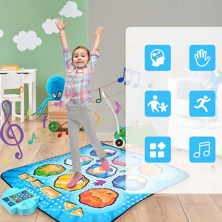MATA DO TAŃCZENIA MUZYCZNA TANECZNA DLA DZIECI GRA INTERAKTYWNA TAŃCA ZABAW