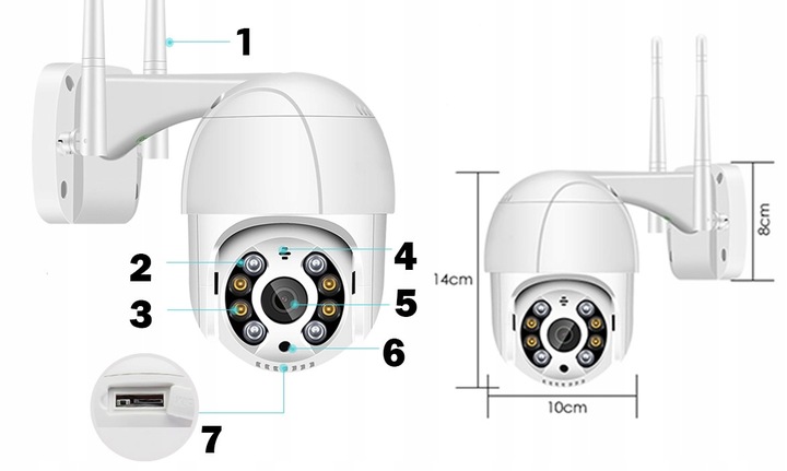 Kamera obrotowa zewnętrzna 4K UHD 8MP WIFI ICSEE