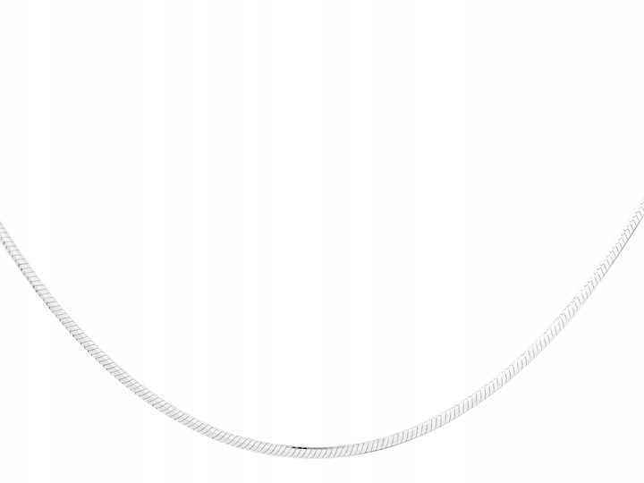 Krótki Cienki Srebrny Łańcuszek Damski Linka Żmijka Ośmiokątna 0,9mm 42cm