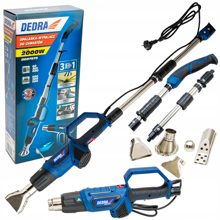 DEDRA OPALARKA PALNIK WYPALARKA DO CHWASTÓW 2000W 3W1 CHWASTOWNIK 3w1