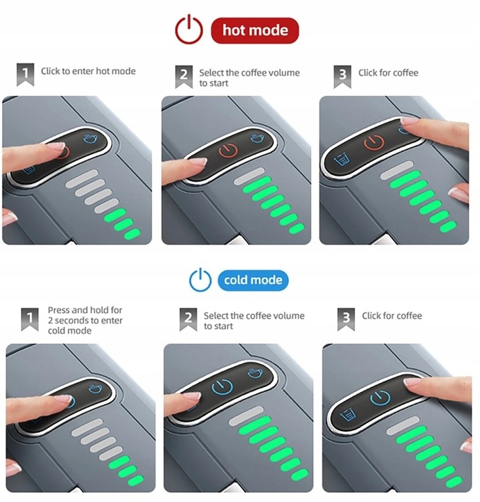 HiBREW H2B Ekspres do kawy wielokapsułkowy 5 w 1 SZARY