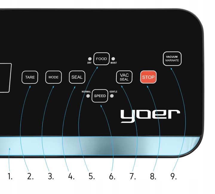 Zgrzewarka próżniowa Pakowarka żywności Yoer AUTOMATYCZNA +Pojemniki +WAGA