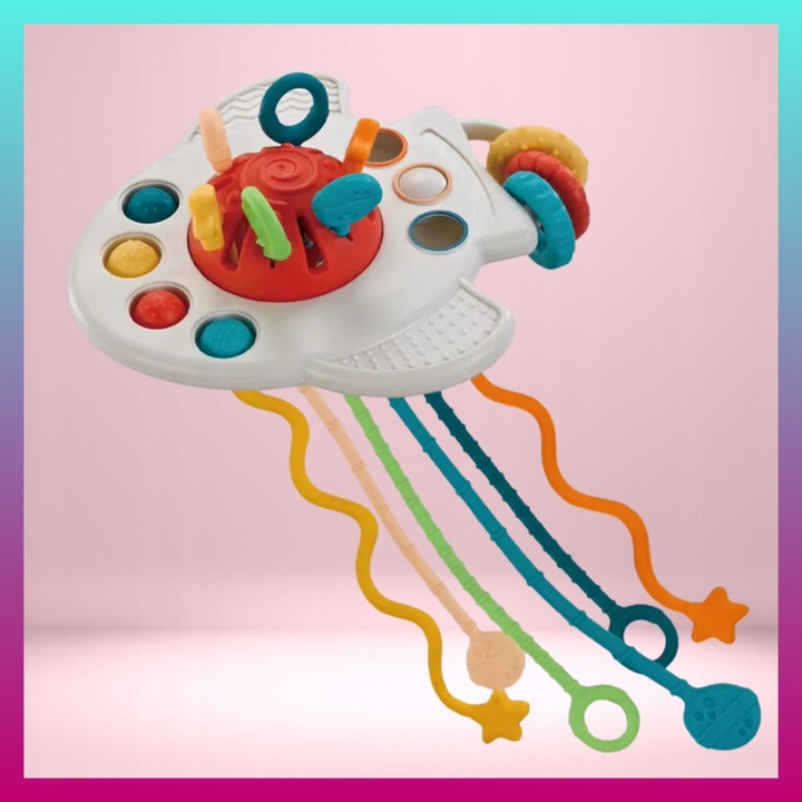 Zestaw Zabawek Sensorycznych Montessori 6w1 dla dziecka 6-12 msc 34 element