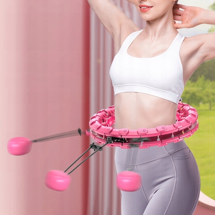 HULA HOP Z LICZNIKIEM OBCIĄŻENIEM I WYPUSTKAMI ODCHUDZAJĄCE SMART HULAHOP