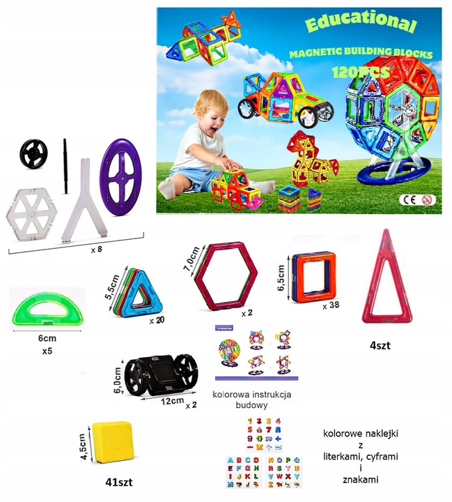Klocki Magnetyczne Bardzo Duże Elementy – Buduj, Twórz I Odkrywaj Świat