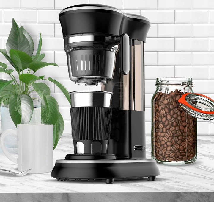 PRZELEWOWY EKSPRES DO KAWY Z MŁYNKIEM DO MIELENIA + KUBEK TERMICZNY GO 600W