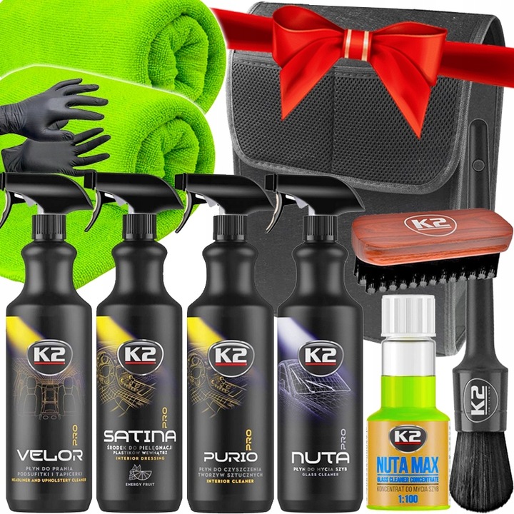 K2 PRO ZESTAW KOSMETYKÓW AUTA DETAILING CZYSZCZENIA SAMOCHODU XL na PREZENT