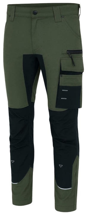 ELASTYCZNE Spodnie ROBOCZE Męskie BHP STRETCH MOCNE OCHRONNE SPANDEX KHAKI