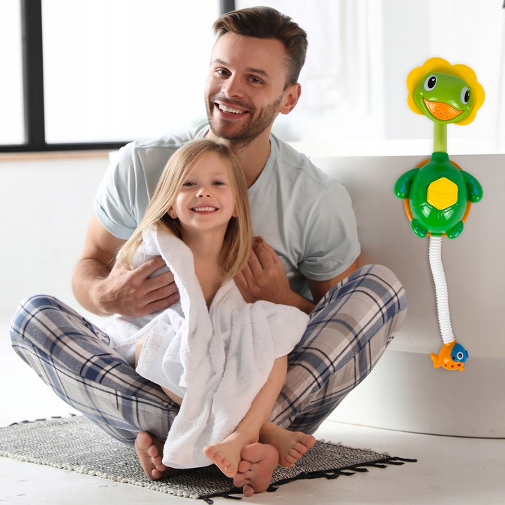 PRYSZNIC FONTANNA ŻÓŁW ŻÓŁWIK DO KĄPIELI DO WANNY DO WODY DLA DZIECI