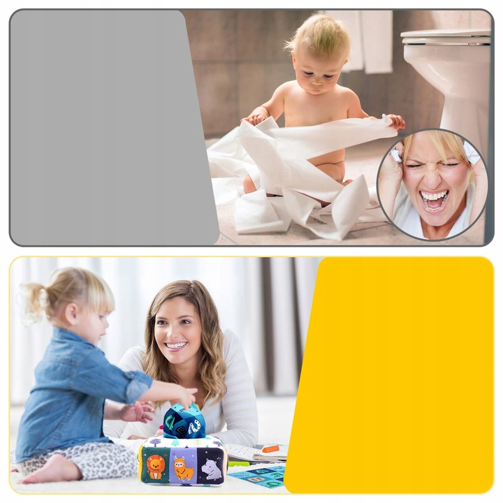 SORTER PUDEŁKO Z CHUSTECZKAMI ZWIERZĄTKA PLUSZOWE MONTESSORI SENSORYCZNE