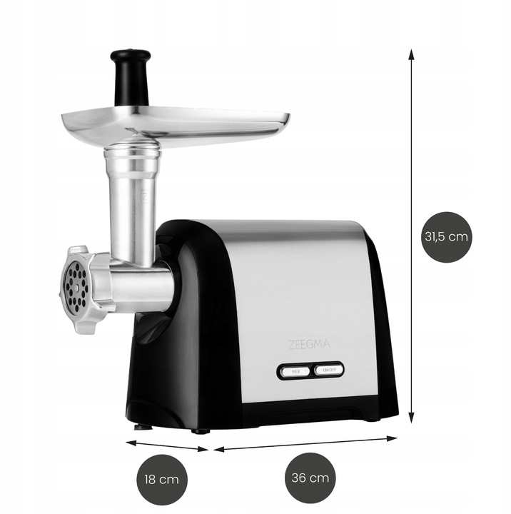 Maszynka do mielenia mięsa ZEEGMA szatkownica nadziewarka kiełbasy 3 sita