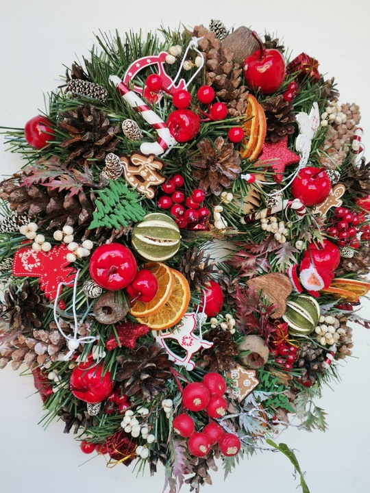 Wianek wieniec stroik 42 cm bożonarodzeniowy świąteczny