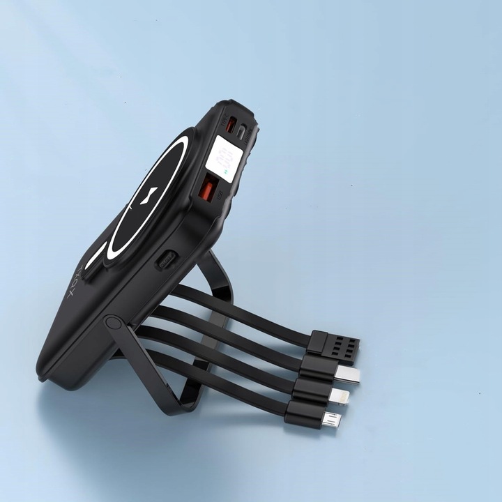 SZYBKI BEZPRZEWODOWY POWER BANK z MagSafe INDUKCYJNY PODSTAWKA 10000mAh