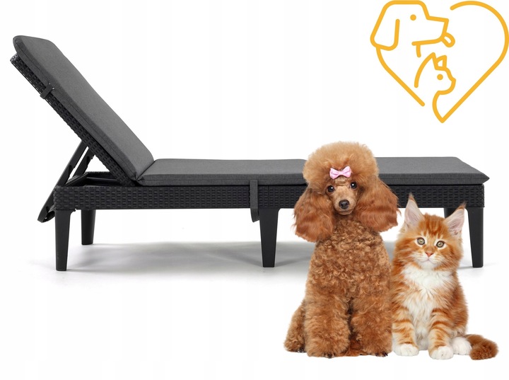 Poduszka na leżak JAIPUR GREY Melange S-02A