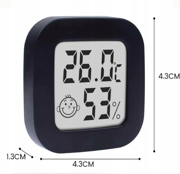 Termometr LGJ GROUP TERMOMETR HIGROMETR czarny