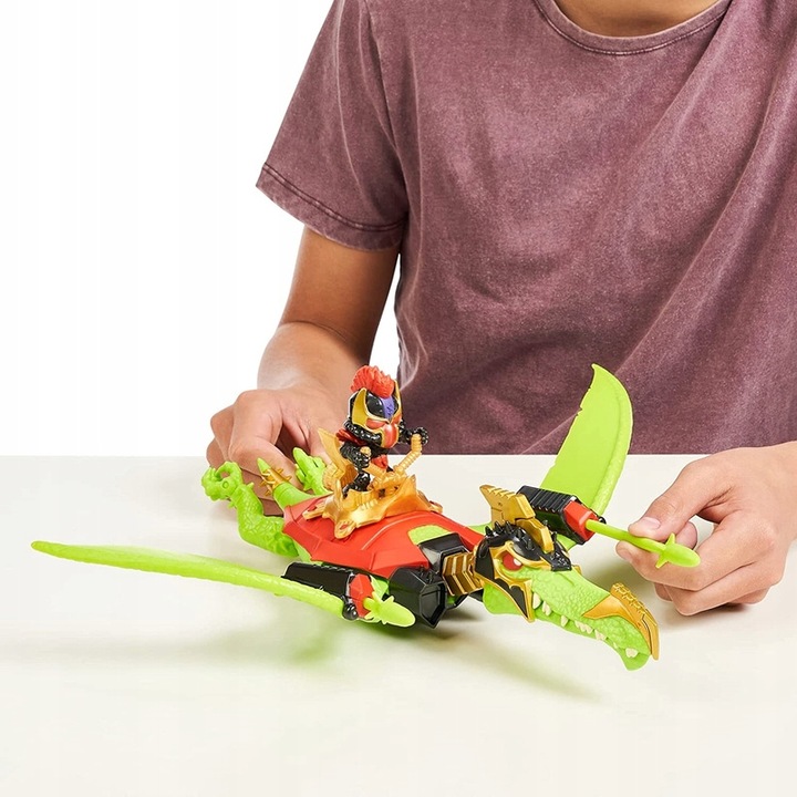 TREASURE X DINO GOLD PTERODAKTYL KLATKA FIGURKA DUŻY PTAK W KLATCE SKARB XL