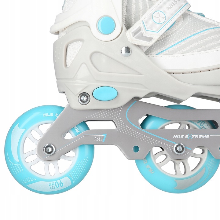 ROLKI REGULOWANE DAMSKIE MŁODZIEŻOWE KAUCZUKOWE ŁYŻWOROLKI ROZMIAR 39-42