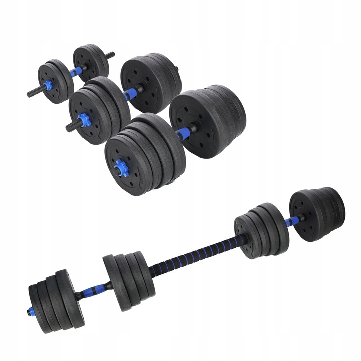 ZESTAW REGULOWANYCH HANTLI + SZTANGA = 30KG