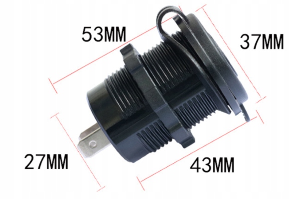 ŁADOWARKA SAMOCHODOWA 2xUSB QC3.0 WOLTOMIERZ DOTYK
