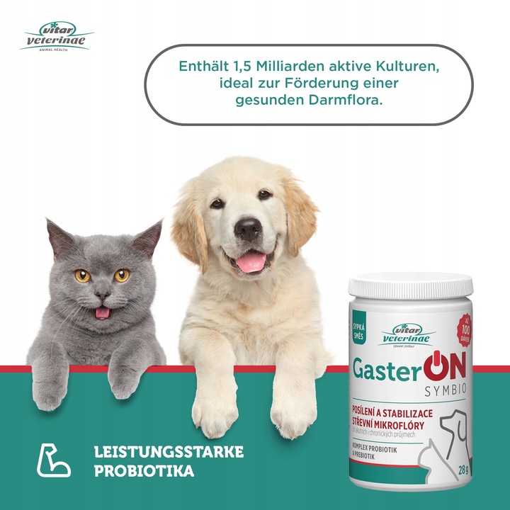 VITAR Veterinae GasterON SYMBIO - probiotyki i prebiotyki - aż 100 dawek