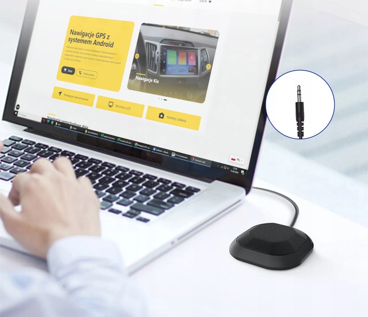 MIKROFON 360° JACK 3,5 MM PLUG AND PLAY DO TELEFONÓW SPRZĘTÓW AKCESORIA GSM