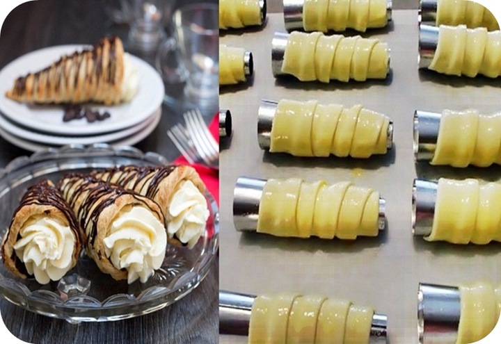 FOREMKI DO RUREK DO PIECZENIA RURKI Z KREMEM CIASTEK 10szt DUŻE 12cm SUPER