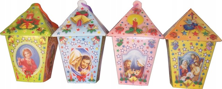 LAMPIION NA RORATY LED MULTI KOLOR POLSKI ADWENTOWY